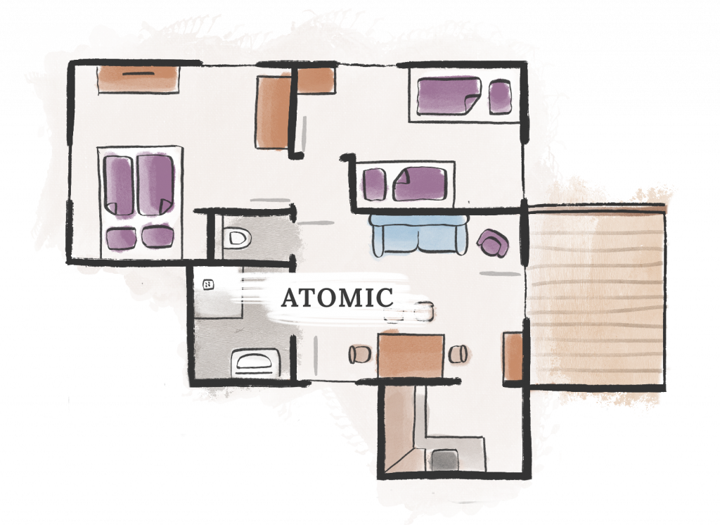 Zimmer Head Atomic Unterkunft Loser